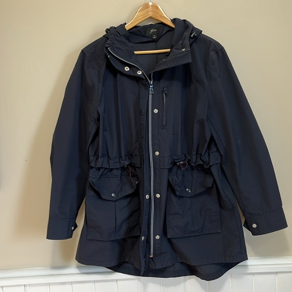 J.Crew Perfect Raincoat ☔️ size S navy - Picture 6 of 8